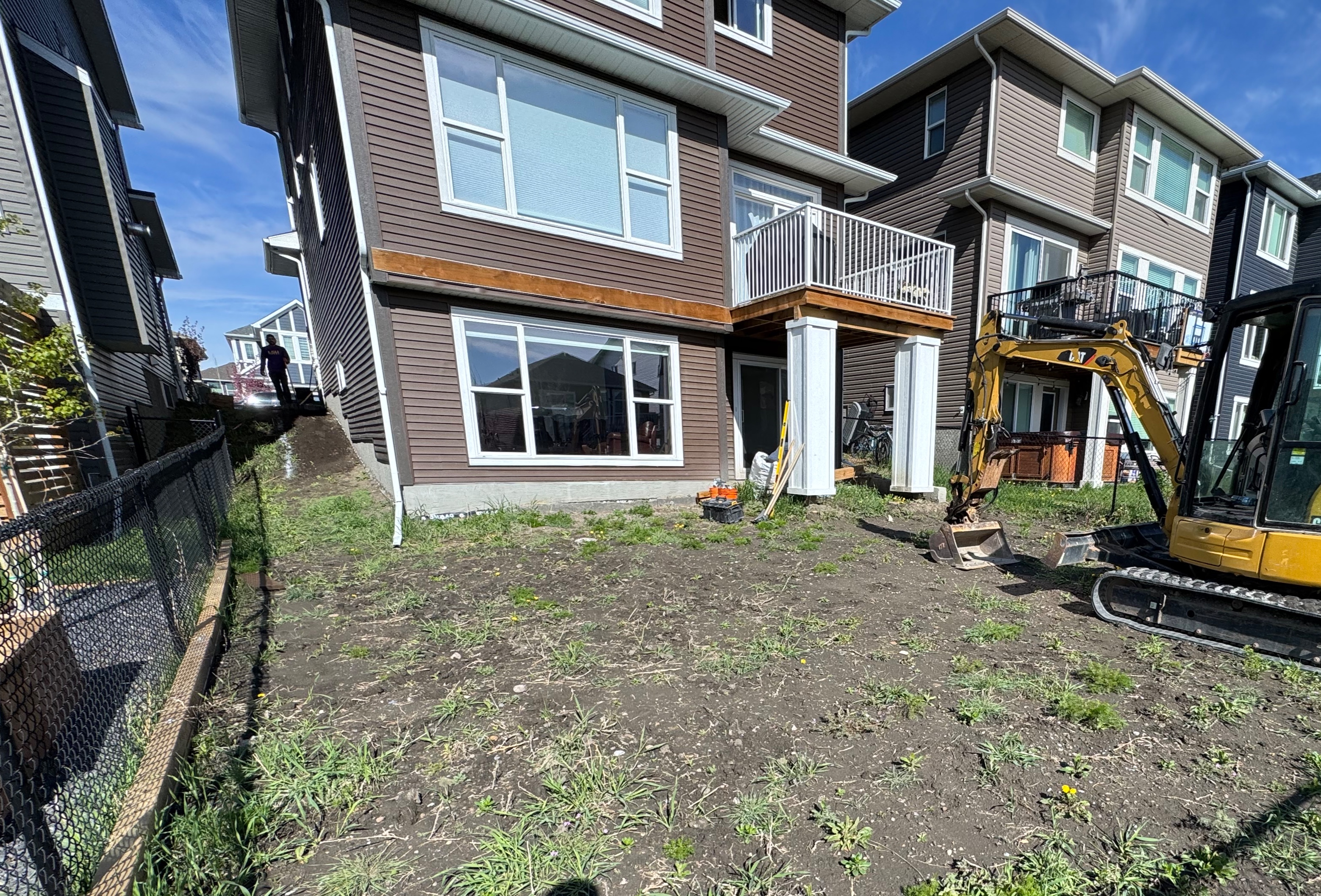 Before: backyard before deck work