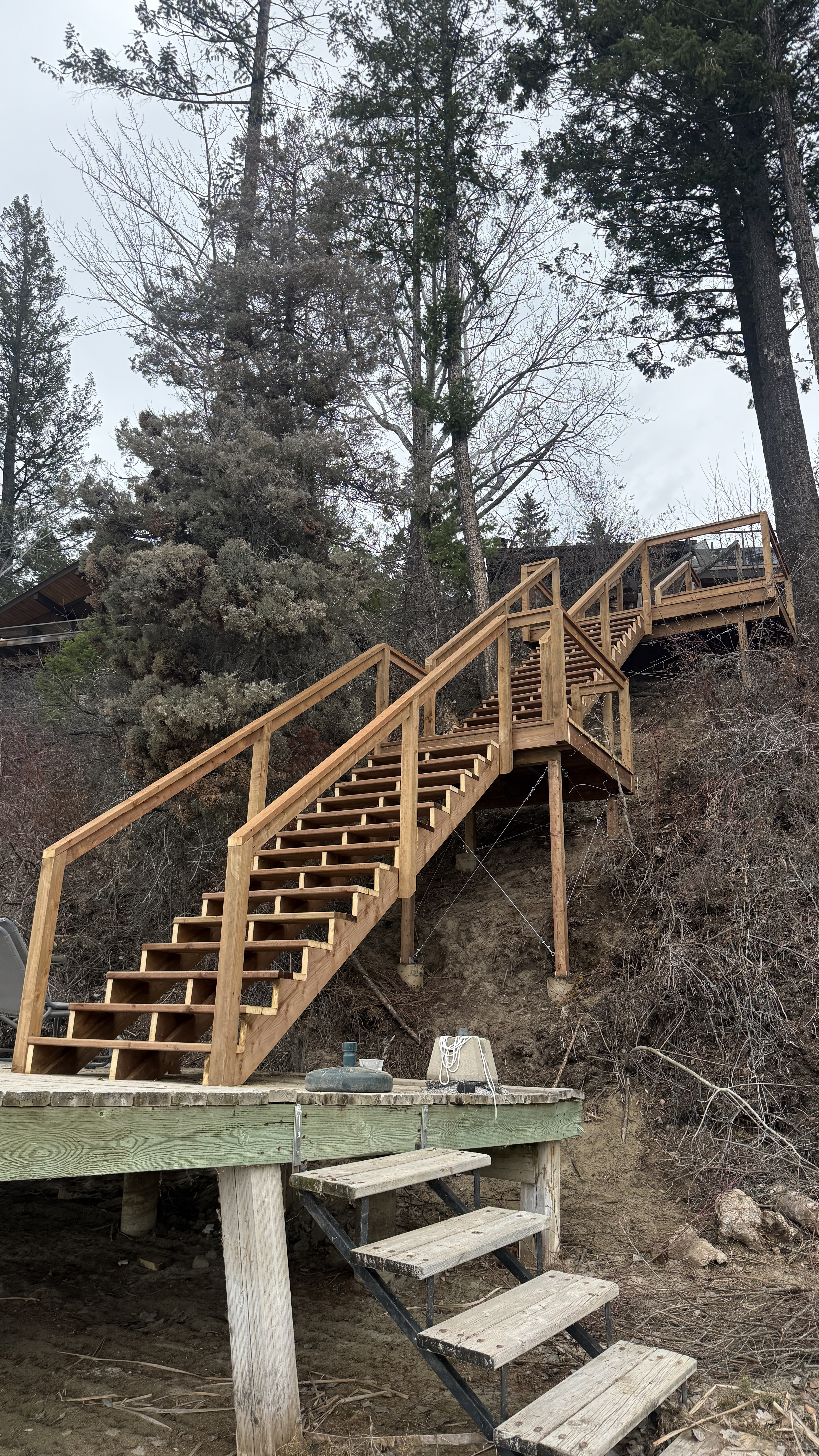 After: completed lake stairs project