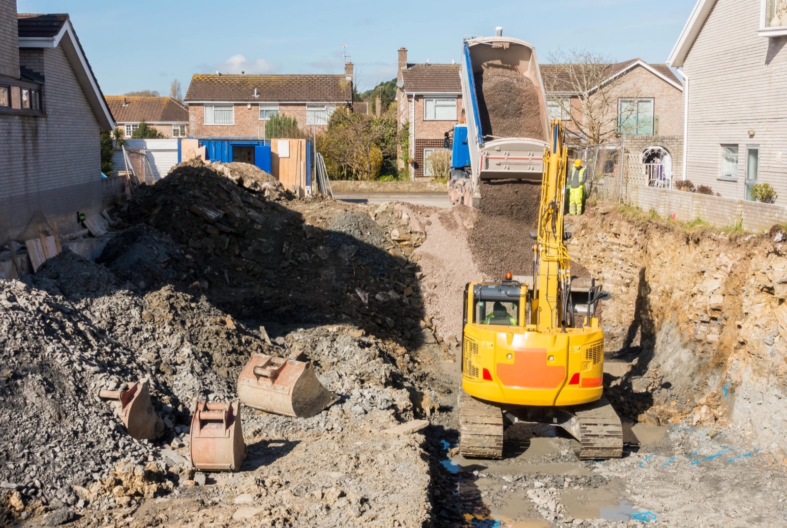 Basement excavation work