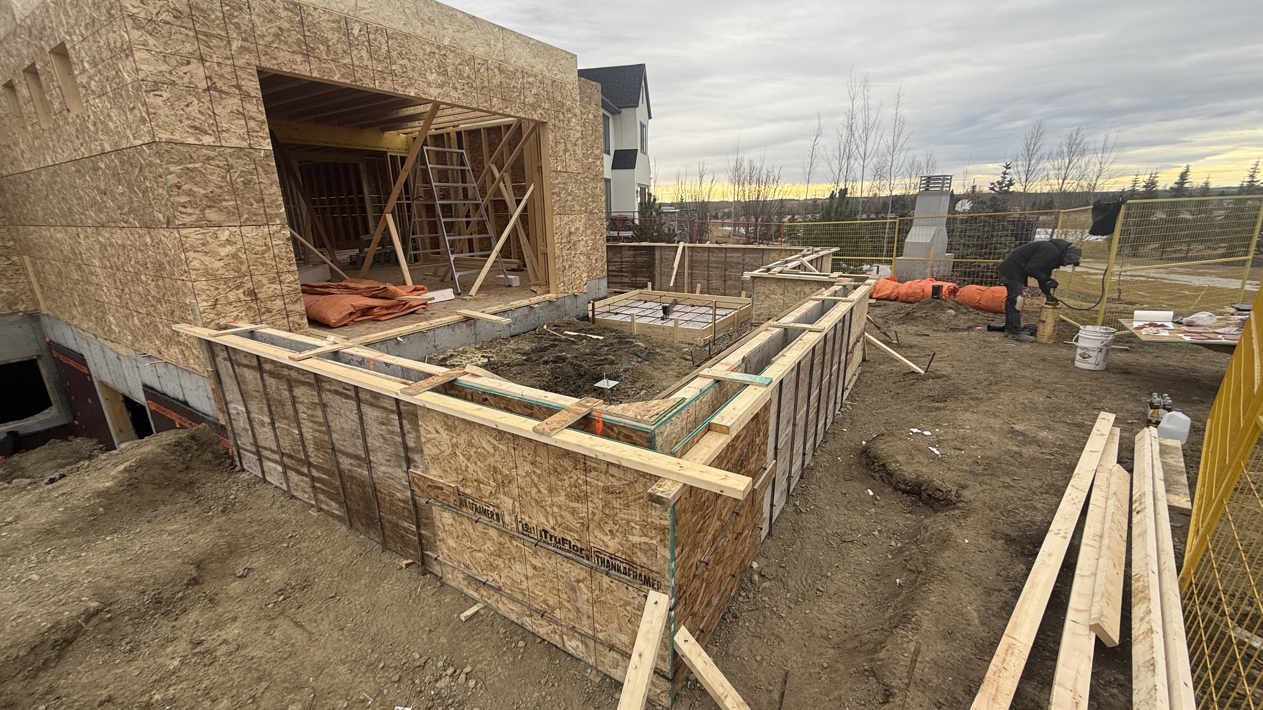 Concrete foundation walls and footings